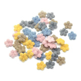 Maxbell 50pcs woolen felt flower embellishments flatback