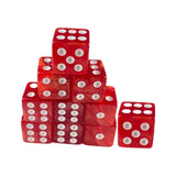 Maxbell 10x 0.6inch Game Dices Teaching Aids for Table Game Role Play Math Teaching Red White