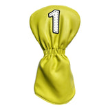 Maxbell Maxbell PU Golf Club Headcover Protector Guard Replacement Durable Wood Head Covers Yellow No One