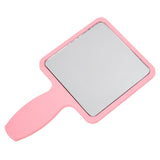 Maxbell Compact Cute Makeup Square Shaped Mirror Handheld Single Side Pink