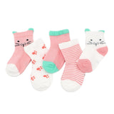 Maxbell 5 Pairs Baby Boy Girl Cartoon Cotton Socks Toddler Kids Soft Sock 0-1T Orange