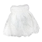 Max Vintage Crochet Lace Ruffle Elastic Band Bed Skirt  White 2_100x200cm