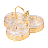 Maxbell Serving Tray and Platters Decorative Serving Bowls for Dessert Veggies Fruit 4  grids