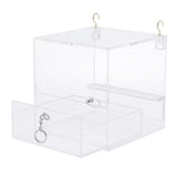 Maxbell Pet Feeder Food Water Feeding Box For Small Medium Large Birds S