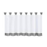 Max Customize Cafe Window Curtain Kitchen Curtain Tier #4 35x24 Inch, Grey