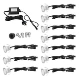 Maxbell 10Pcs LED Deck Light IP67 Waterproof Outdoor Lamp for Garden Landscape Decor Warm White