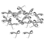 Maxbell 20 Set Pinch Clip Bail Clasp Pendant Connector Charms Jewelry Making 4x16mm