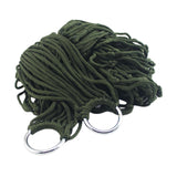 Maxbell Camping Hammock Swing Net Sleeping Bed with Hooks for Hiking Garden Yard Dark Green
