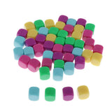 Max 50pcs Round Edge Blank Dices D6 Six Sided RPG Gaming Dice Gift Random Color