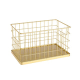 Maxbell Cosmetics Storage Basket Simple Design Multipurpose for Office Study Desktop L