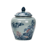 Maxbell Decorative Porcelain Jar Vase Centerpiece Ginger Jar Chinese Classic Elegant Medium