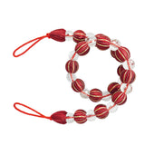 Max 2 Pieces Crystal Curtain Rope Tiebacks Holdback 72cm / 28 Inch Red