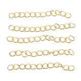 Maxbell 100 Pieces Metal Necklace Extender Bracelet Extender Chain Set Type9