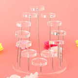 Maxbell Acrylic Jewelry Ring Stand Display Organizer Holder Turnable Tray Clear