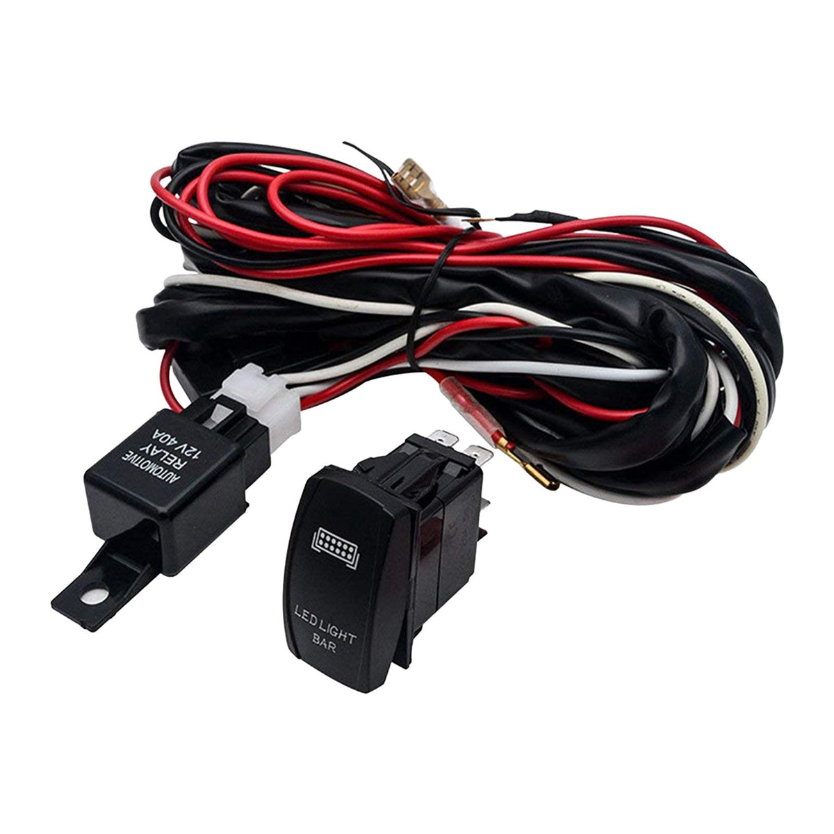 Maxbell LED Work Light Switch Wiring Harness Accessories for Trailer Yacht Boat Can Connect 1 Light
