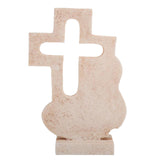 Maxbell Cross Statue Decorative Tabletop Statue Figurine for Church Desktop Memorial