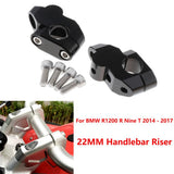 Max Aluminum Handlebar Mount Riser Clamp Kit For BMW R1200 R Nine T 2014 - 2017