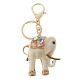 Maxbell Resin Elephant Key Chain Ring Keychain Key Holder Keyring Handbag Pendant White