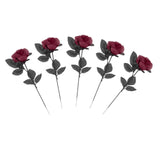 Maxbell Polyester Roses Halloween Table Centerpieces Party Decor dark red