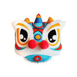 Maxbell Lion Throw Pillow Case Chinese New Year Cushion Cover for Sofa Blue 43cmx43cm