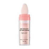 Maxbell Highlighter Powder Stick Sparkle Setting Powder Face Blusher for Makeup Pink