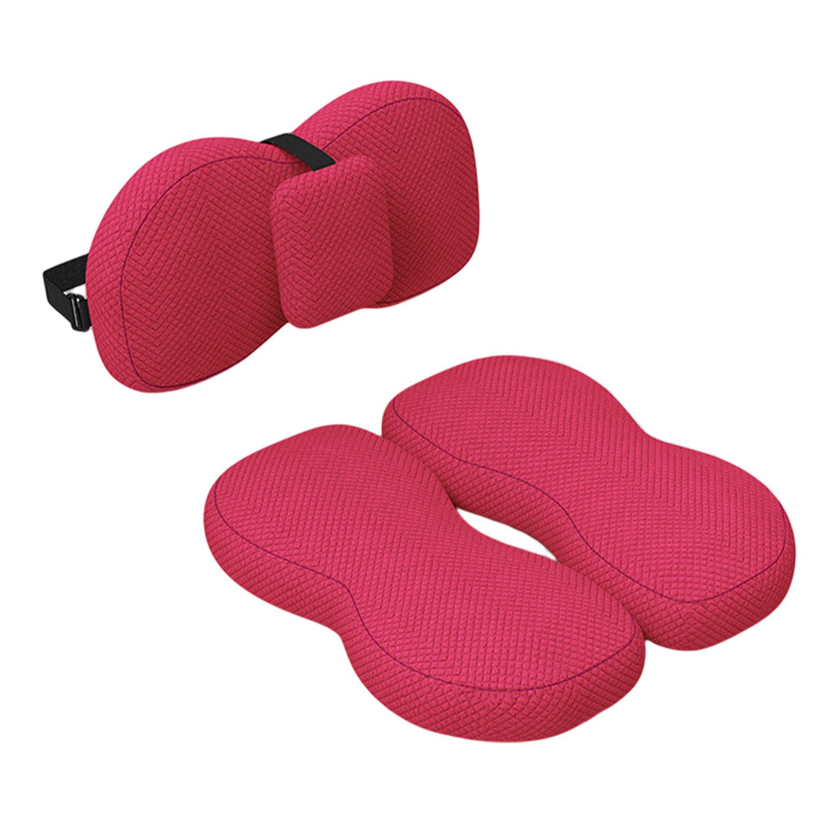Maxbell Seat Cushion and Support Pillow Combo Soft Seat Hip Pad for Home Living Room Red