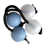 Maxbell 4Pcs Authentic African Shaker Portable Convenient for Percussion Ensembles Blue and White