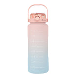 Maxbell Portable Motivational Water Bottle BPA Free for Sports Home Office Fitness Pink 1500ml