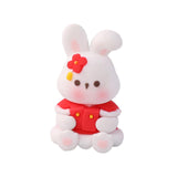 Maxbell Miniature Bunny Figurines Ornament for Shelf Decoration Cake Topper Decor Style E