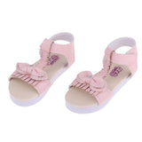 Maxbell Doll Sandals, Doll Shoes Fits 1/3 BJD Girl Dolls, PU Leather Bowknot Shoes Sandals (Pink)