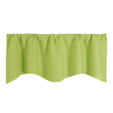 Max Short Curtain Panel Solid Color Valance for Kitchen Windows Apple Green