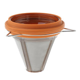Max Stainless Steel Pour Over Coffee Dripper Slow Drip Coffee Filter Cup Orange