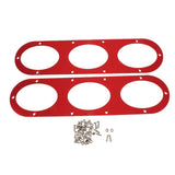 Maxbell 2X Universal Aluminum Rear Bumper Air Diversion Diffuser Panel 3-Hole Red