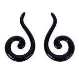 Maxbell 1Pair 2g Black Acrylic Ear Spiral Plug Tunnel Stretcher Body Piercing Jewelry