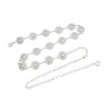 Maxbell Fashion Women Waist Chain Belt Waistband Metal Chain for Dress Shirts Outfit Silver