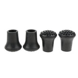 Max Maxb 4 Pieces Rubber Hiking Trekking Pole Caps Walking Stick Tips Crutch Ferrules