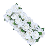 Maxbell Flowers Wall Panels Banquet Centerpeice Table Runner for Party Home Décor White