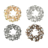 Maxbell 4 Pieces Alloy Rhinestone Flatback Buttons for DIY Craft Garland 4.2x4.3cm