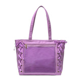 Maxbell Japanese Shoulder Bag Large Capacity Fashion Vacation PU Leather Handbag Purple