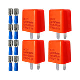 Maxbell 4Pcs 2 Pin 12V LED Flashing Relay Flasher Relay Waterproof Durable Universal