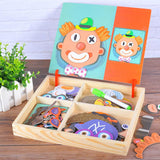 Maxbell Kids Wooden Magnetic Drawing Board Jigsaw Puzzle Toys People