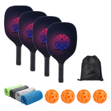 Maxbell Pickleball Paddles Set Rackets Storage Bag Comfort Grip for Women Indoor Men 4 Racket Set