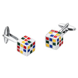 Maxbell 1pair Father Brother Cufflinks Magic Cube Design Wedding Shirt Cuff Links