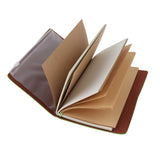 Max A6 Portable Travel Diary Notebook Journal Leather Handbook Green
