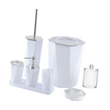 Maxbell Toothbrush Cup and Soap Dispenser and Soap Dish and Tumbler for Bathroom White