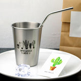 Max Stainless Steel Cactus Series Drink Cups Stackable Durable Drinking A