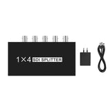 Maxbell SDI Splitter 1 Input and 4 Outputs SD/HD/3G-Sdi 1080P 1x4 for Projector TV