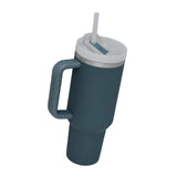 Maxbell Tumbler with Handle with Lid and Straw Car Tumbler Cup for Water Coffee dark blue