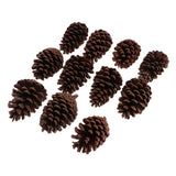 Maxbell 10pcs Pine Cones Baubles Hanging Christmas Tree Holiday Decoration B 8-10CM