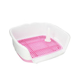 Maxbell Removable Dog Potty Tray Keep Floors Clean with Protection Wall Pink